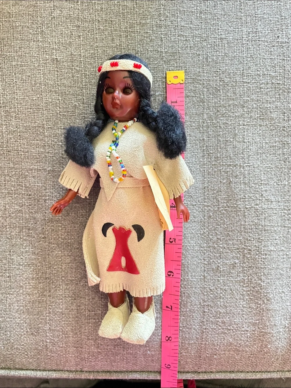 Carlson Dolls Nez Perce Princess Vintage with Baby on back blinking eyes.